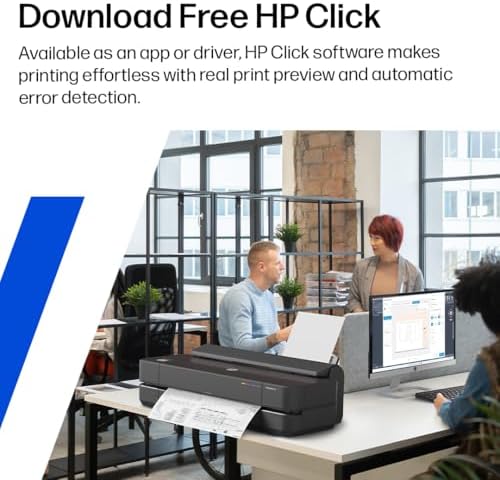 HP DesignJet T210 Large Format 24-Inch Plotter Printer for Easy CAD & Poster Prints (8AG32T), Includes 2-Year HP Care Pack with Onsite Support - Image 6