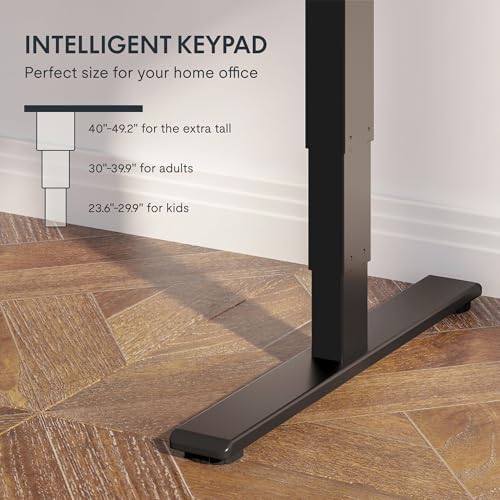 FLEXISPOT E6 3-Stage Dual Motor Electric Standing Desk 48 x 30 Sit Stand Up Desk, Holds 220 lbs, Adjustable Height w/Memory Presets, One-Piece Brown Wood Grain Desktop & Black Frame, Ships in 2 Boxes - Image 5