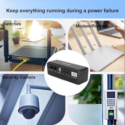 UPS Battery Backup High Capacity Uninterruptible Power Supply for Camera Router Modem (US Plug) - Image 3