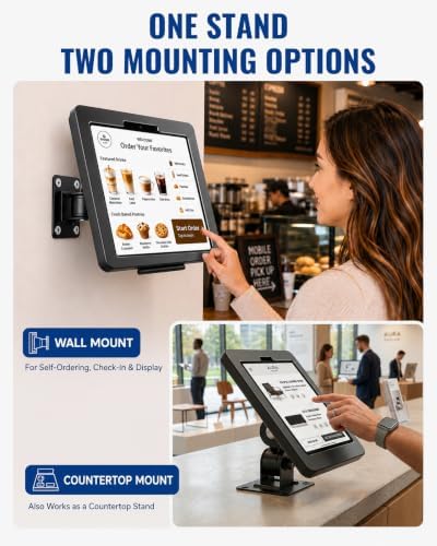 Locking Wall Mount iPad Kiosk Stand for 10.9" 10th Gen /11" iPad A16 Air - Image 4