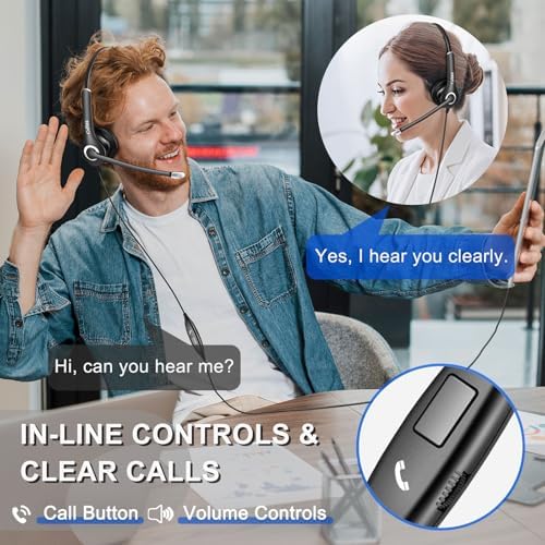 Callez Computer Headset, 3.5mm Cell Phone Headset with Mic Noise Cancelling - Image 5