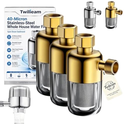 40‑Micron Stainless‑Steel Whole House Water Filter, Spin Down Sediment by Unknown