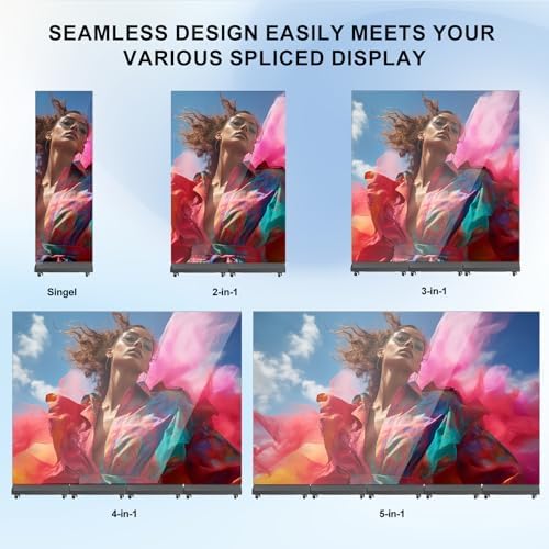 80 Inch LED Digital Signage Display with P1.86, LED Poster Screen Frameless Splicing, Advertising Display GOB LED Screen with Flight Case for Giant Commercial Events & Rentals (Black, 2 Unit) - Image 2