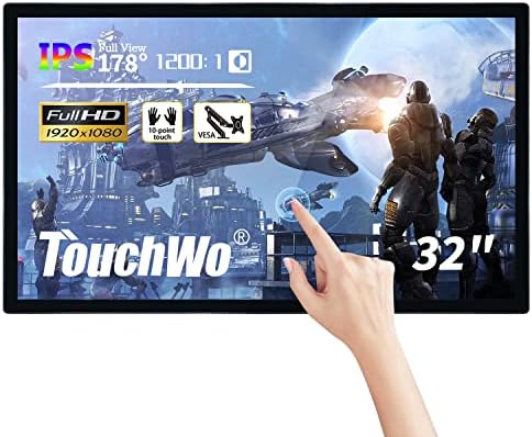 32 inch Interactive Touchscreen Monitor, Smart Board with 16:9 Display 1080P, Android 12 Touchscreen Electronic Whiteboard for Office and Classroom, RAM 4G & ROM 64G by TouchWo