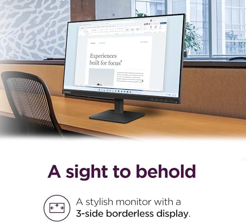Lenovo L24-4e - Office Monitor - 23.8" FHD IPS Display - 100Hz Refresh Rate - 4 ms MPRT - 99% sRGB - Raven Black - Tilt Stand - Image 4