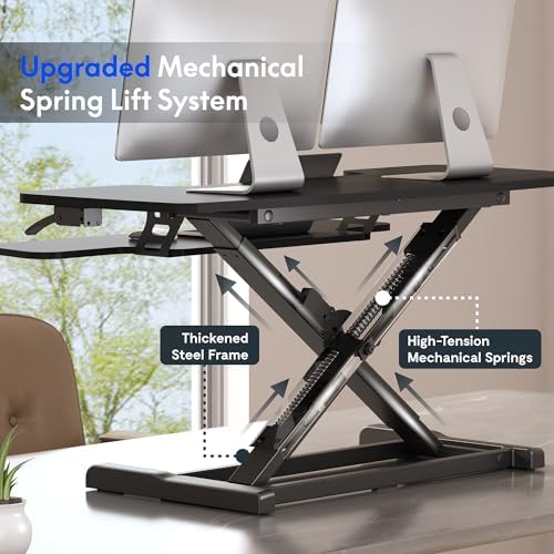 FLEXISPOT Standing Desk Converter, 42", Black - Image 6