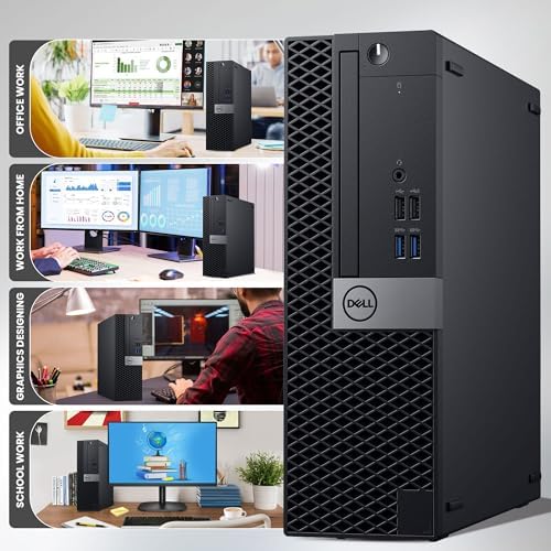 Dell OptiPlex SFF Desktop Computer PC, Intel Core i7-6700 Processor, 16GB DDR4 Ram, 512GB PCIe NVMe SSD, New 24 inch Monitor, HDMI, Built-in WiFi, Wireless Keyboard & Mouse, Windows 11 Pro (Renewed) - Image 4