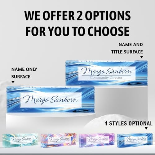 Personalized Acrylic Name Plate for Desk, Customize Office Decor - Image 4