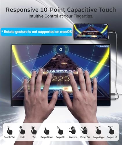 Ingnok Touchscreen Monitor for Laptop,Dual USB C,15.6Inch FHD 1080P - Image 2