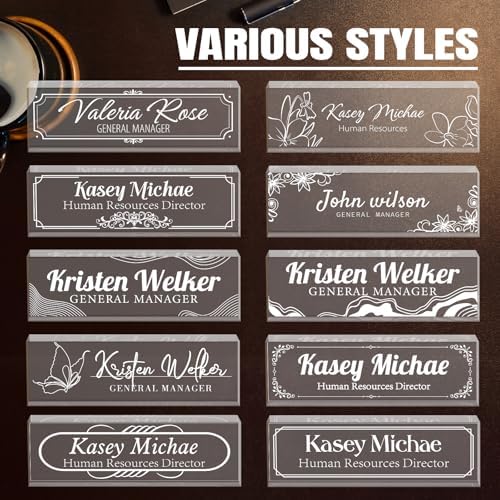 Gowelly Office Engraved Name Plates for Desk |Desk Name Plate Personalized| Custom Employee Appreciation Gifts |Office Gifts for Women, Boss, Employee, Teacher, Manager |Staff Appreciation Gift - Image 2