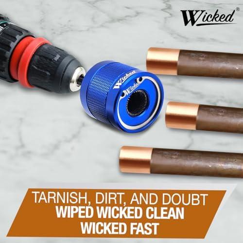 WICKED 1/2’’ Copper Pipe Cleaner, The Original Fully Repairable Extreme Duty, Professional Plumber’s Tool, Industrial Strength Aircraft Grade Aluminum, Tradesmen Quality/Durability - Image 6