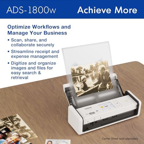 Brother ADS-1800W Wireless Compact Desktop Scanner | Scan Speeds of Up to 30ppm | 2.8" Color Touchscreen - Image 4