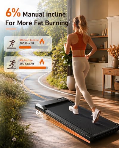 Superun Walking Pad with 6% Incline, 2.5HP Treadmill, 300 lbs - Image 2