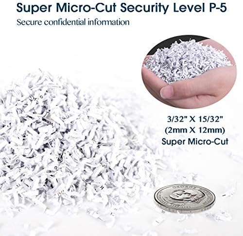 WOLVERINE SD9112 P5 Micro Cut Paper Shredder,10 Sheet,60Min,6 Gal, White - Image 5