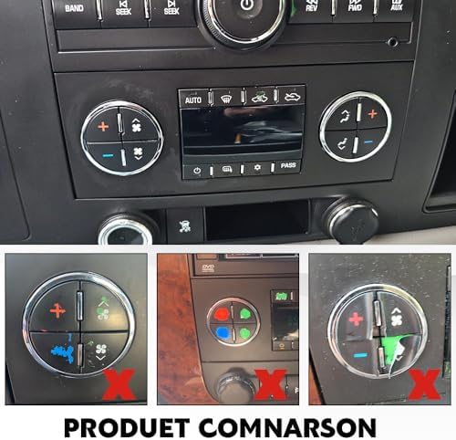 2PCS AC Dash Button Stickers, Radio Electrical Accessories, Automotive Decals for Fixing Ruined Faded A/C Control Buttons, AC Dash Repair Kit Decal Stickers Replacement for Most Cars (2PCS) - Image 4