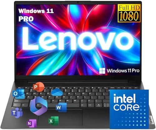 Lenovo 2026/2027 Latest Business Laptop with MS 365 for the Web, Intel Powerful Processor, 16GB DDR5 RAM, 756GB SSD Storage (500GB External), 15.6" FHD Display, Dolby Audio, HDMI, RJ-45,Windows 11 Pro by LENOVO