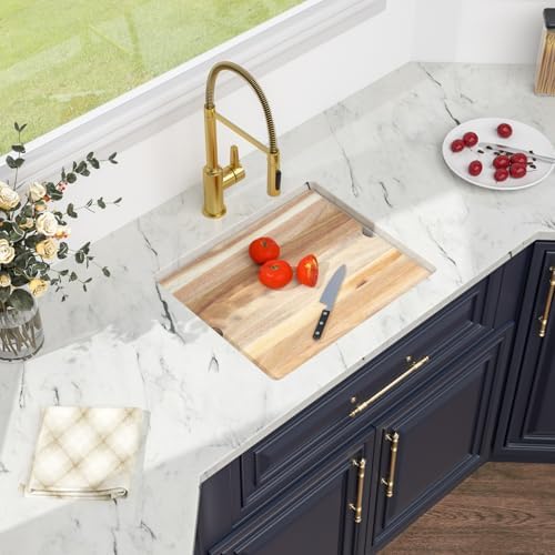 Kichae 21 White Undermount Bar Sink Small Prep Granite Composite Workstation - Image 3