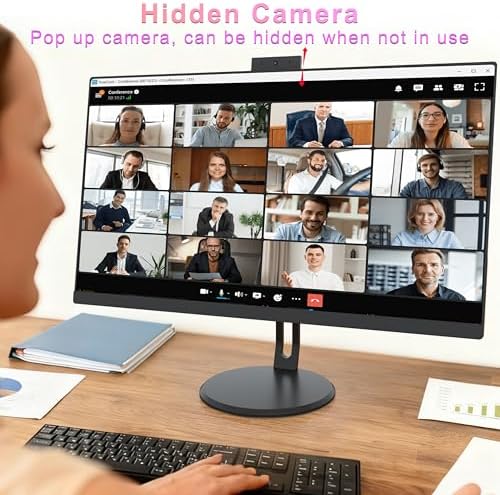 23.8inch IPS All-in-one PC retractable camera, for work and education - Image 5