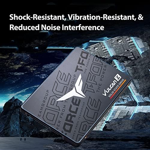 TEAMGROUP T-Force Vulcan Z 1TB SLC Cache 3D NAND TLC 2.5 Inch SATA III Internal Solid State Drive SSD, PC Upgrade (Read/Write Speed up to 550/500 MB/s) T253TZ001T0C101 - Image 6
