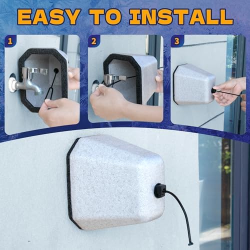 2 Pack Outdoor Faucet Covers for Winter Foam Spigot Covers Winter Insulated - Image 4