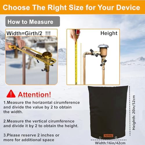 Backflow Insulated Cover, Outdoor Pipe Covers 16" W x 20" H - Image 2
