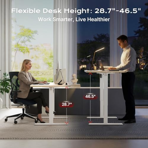 Huuger 63 X 24 Inch Electric Standing Desk with Power Outlets - Image 3
