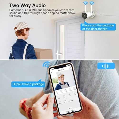 5MP Wireless Home Security Camera System, 8CH NVR with 3TB Hard Drive, SMONET CCTV Kit with 8 Indoor/Outdoor IP Cameras, Night Vision, IP66 Waterproof, Mobile App Access - Image 3
