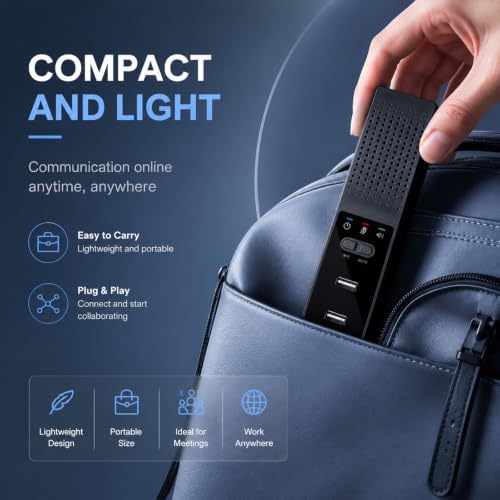 Conference Speakerphone for PC & Laptop, Bluetooth Speakerphone with AI Noise Reduction, 360° Voice Pickup, USB-C Plug and Play, Compatible with Zoom, Microsoft Teams, Skype & Webex - Image 7