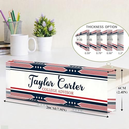 Custom Name Plate for Desk, Acrylic Desk Name Plate Personalized, Employee Appreciation Gifts, Office Desk Accessories for Woman Teacher Nurse, Coworker Gifts for Manager Assistant - Image 4