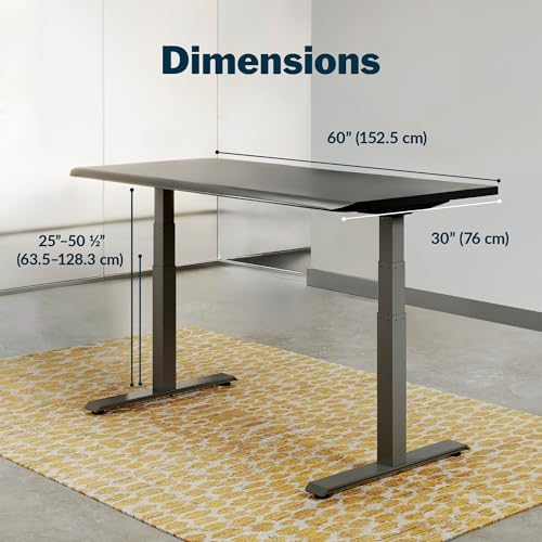 Vari ComfortEdge Electric Standing Desk – 60x30 – Black/Slate - Image 2