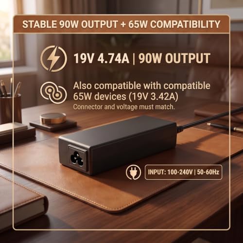 90W Power Supply for HP All-in-One PC 18 20 23", 19V 4.74A 7.4x5.0mm - Image 3