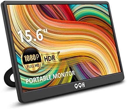QQH Portable Monitor, 15.6" Portable Travel Monitor for Laptop 1080P FHD IPS Second Screen, USB C HDMI External Gaming Monitor Display for Computer Phone PC PS4 PS5 Xbox Switch (Z1-9) by QQH-QuicknessQualityHelpmate