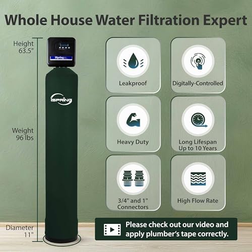 iSpring WF150K-PF Whole House Water Filter System, SGS-Tested for PFAS Removal, Reduces Chlorine & Heavy Metals, Up to 10 Years Protection - Image 3