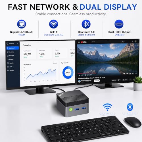 GMKtec G5S Mini PC Intel N5095 8GB LPDDR4 128GB SSD Desktop Computer - Image 4