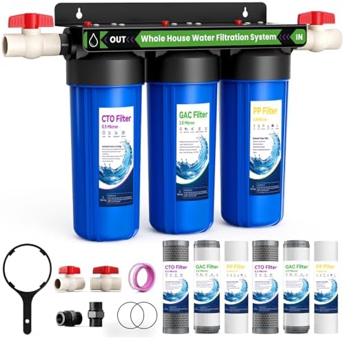 Whole House Water Filter System with 9 Filters, 0.5 Micron,3/4" Ports by Unknown