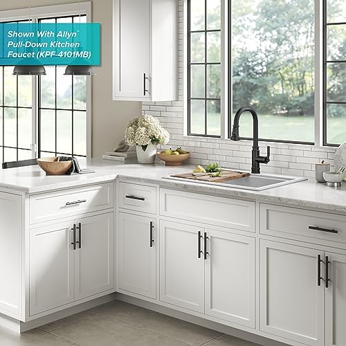 KRAUS Bellucci 28-inch Granite Workstation Drop In Top Mount Single Bowl Kitchen Sink in Metallic Black with Accessories, KGTW12-28MBL - Image 2