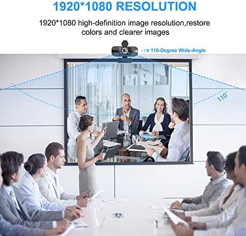 Webcam with Microphone for Desktop, 1080P HD USB Computer Cameras with Privacy Cover&Webcam Tripod, Streaming with Flexible Rotatable Wide Angle Webcam for PC Zoom Video/Gaming/Laptop/Skype - Image 4