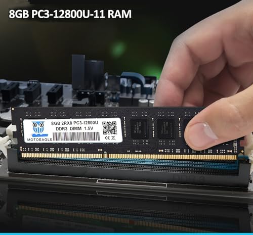 [DDR3 16GB RAM] 16GB KIT (2x8GB) DDR3 1600MHz PC3-12800U Non ECC Unbuffered 1.5V 2Rx8 Dual Rank 240 Pin UDIMM Desktop Memory RAM Module Upgrade - Image 3