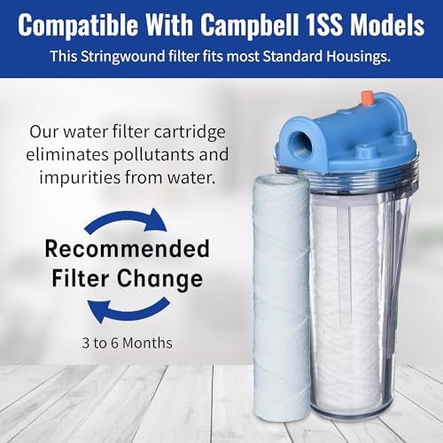CFS 10 x 2.5 Sediment String Wound Filters for Campbell 1SS, 5 Pack - Image 6