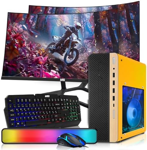 HP Half Light Desktop PC Lambo AMD Ryzen 3 Pro, 16GB RAM, 1TB SSD, Win 11 by Amazon+Renewed