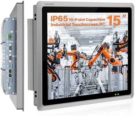15" Fanless Industrial Panel PC, All-in-One Touchscreen Computer by NORQIN