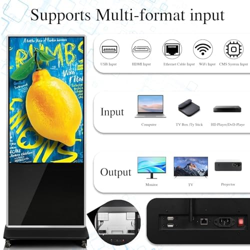 55" Touch Digital Signage Display Kiosk Indoor Floor Standing Advertising - Image 6