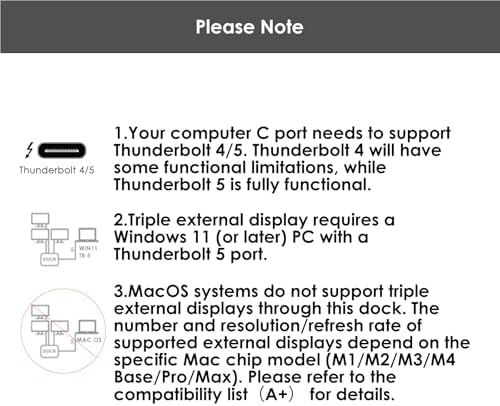 WAVLINK Thunderbolt 5 Dock, Intel Certified TB5 Docking Station, 120Gbps - Image 5