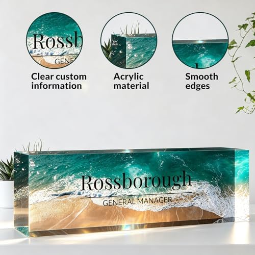 Custom Name Plate for Desk, Desk Name Plate Personalized, Acrylic Desktop Ornament, Stylish Office Decor, Appreciation Present for Boss, Social Worker, Teacher, Nurse, Employee - Image 4