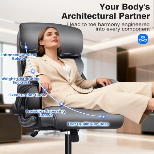 AreShark Leather Office Chair - Executive High Back Ergonomic Desk Chairs - Image 3