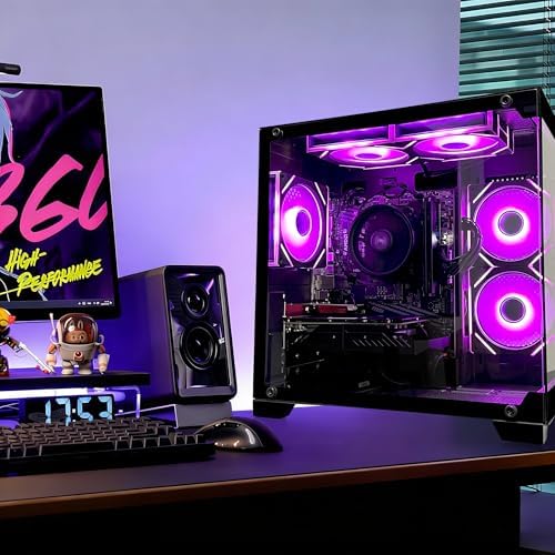 SKYESEV Prebuilt Gaming Desktop PC, AMD Ryzen 5 5600, GeForce RTX 3050 6GB,32GB DDR4 3200MHz RAM, 1TB NVMe SSD, ARGB Air Cooling, Wi-Fi,Tower Computer for Gaming, Streaming, Editing - Image 2