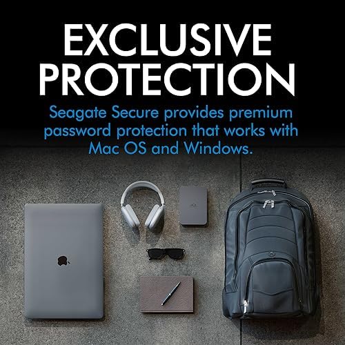LaCie Mobile Drive Secure, 5 TB, Portable External Hard Drive 2.5 Inch Mac & PC Space Grey (STLR5000400) - Image 4