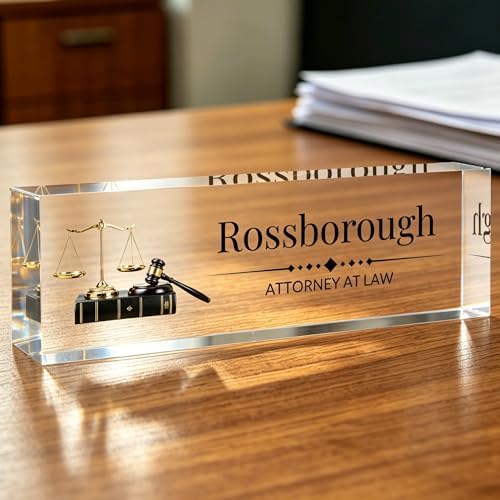 Custom Name Plate for Desk, Desk Name Plate Personalized, Acrylic Desktop Ornament, Stylish Office Decor, Appreciation Present for Boss, Social Worker, Teacher, Nurse, Employee by Unknown