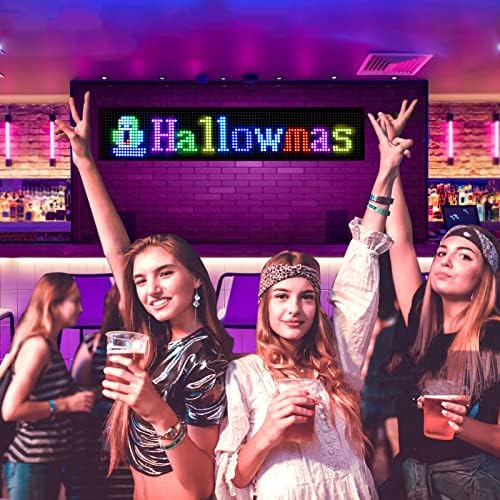 Scrolling LED Sign,LED Signs for Business,Programmable Flexible Digital Sign,Bluetooth APP,DIY Animations,Text, Graffiti (27''x5'') - Image 2