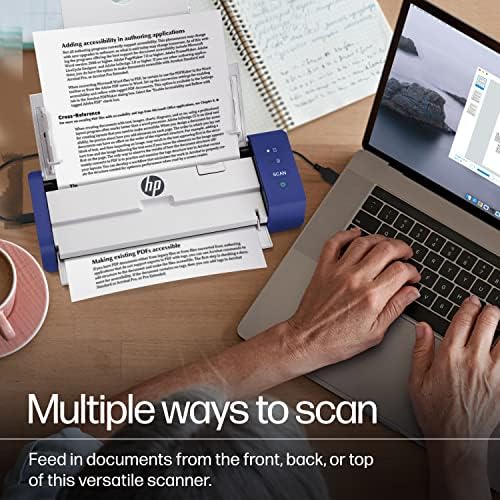 HP Compact Desktop Duplex USB Mobile Document & Photo Scanner with Auto-Feed Tray for Portable 2-Sided Digital Scanning, Model HPPS200, for Home & Office, PC and MAC, HP WorkScan Software Included - Image 6